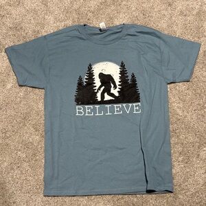 Hanes Blue 'Believe' Bigfoot Graphic Tee